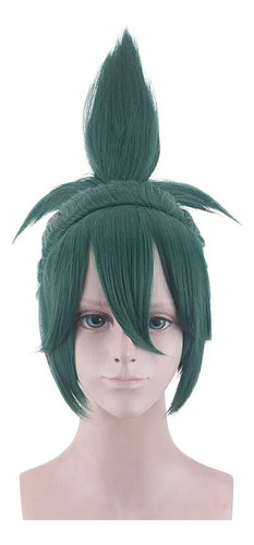 Peluca De Anime Misty Para Cosplay, Color Verde, Con Forma D