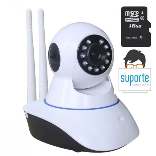 Câmera Ip 1.3mp Wifi Hd 720p P2p+sdcard 16gb+suporte Técnico