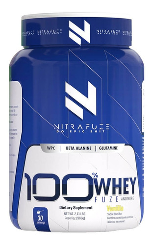 100% Whey + Beta Alanina (960g) Nitrafuze - Underlabz Sabor Baunilha