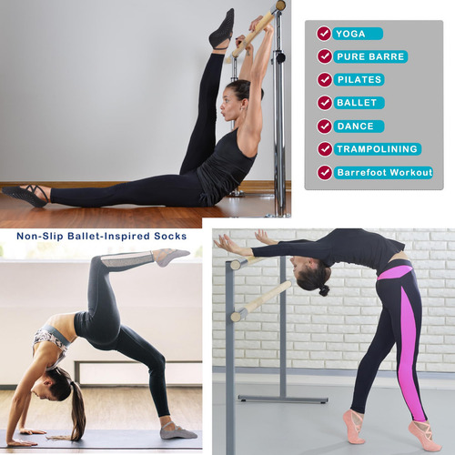 Calcetines De Yoga Antideslizantes Con Empuñaduras, Para