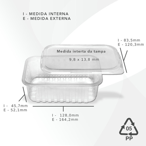 Pote Prafesta 500ml Freezer Microondas Marmita -24un