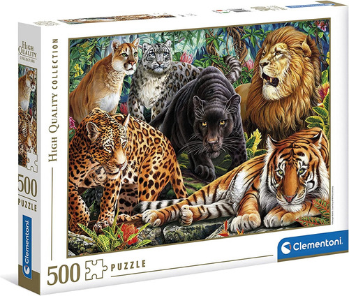Rompecabezas 500 Piezas Felinos Animales León Tigre Puzzle