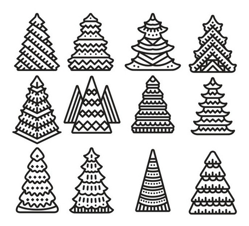 Vectores Navidad Arboles