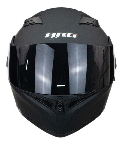 Imagen 8 de 8 de Casco Hro Luz Led Stop Abatible Certificado Mica Humo