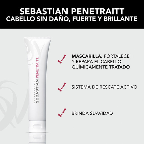 Mascarilla Para Cabello Dañado Sebastian Penetraitt 150 Ml