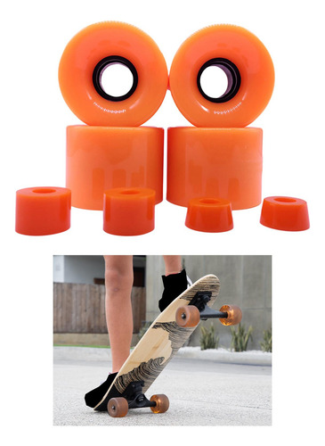 4 Ruedas Para Monopatín, Ruedas Para Longboard 78a, Naranja