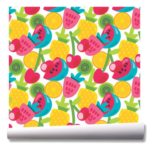 Papel De Parede Cozinha Frutas Melancia Kit 02 Rolos A111