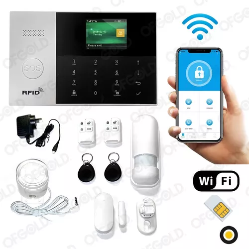 Kit de Alarma para casa conectada inalámbrica WiFi y gsm e y 2  cámaras WiFi - Lifebox - KIT11