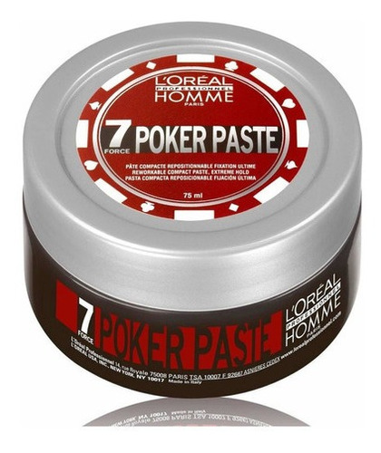 Pasta Compacta X 75ml Poker Paste Homme Loreal 