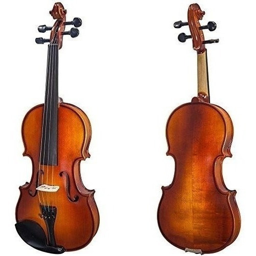 Violin Ajustado De Ebano De Madera Maciza De 1/2 Tamaño Con