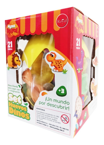 Huevos De Dinosaurio Royal Set De Masas Explora Y Juega Febo
