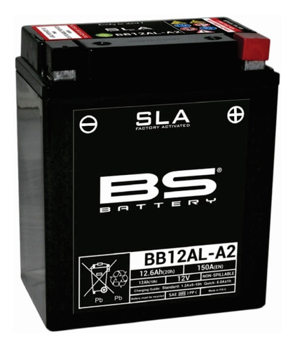 Bateria Moto Bs Battery Bb12al-a2 Yb12al-a2 Gel Agm Qpg Mx