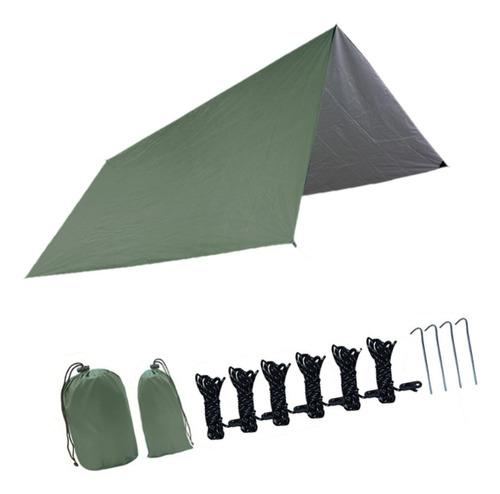 Lona De Acampada, Refugio Ligero, Portátil, Verde