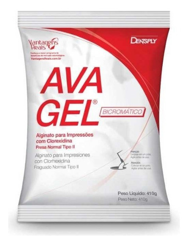 Alginato Avagel Tipo Ii 410g Dentsply Moldagem Odontológica
