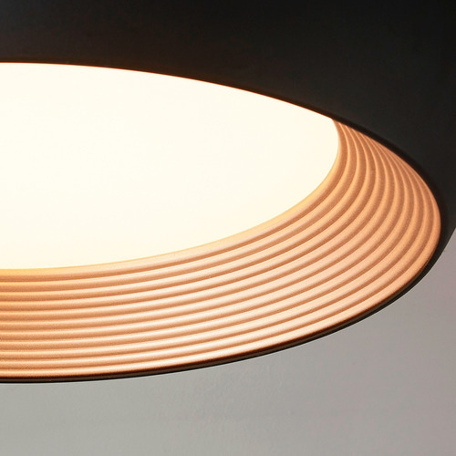 Plafon Techo Led Boquero M 50cm 26w Luz Calida 3000k Dabor Diseño Moderno Elegante Deco Estructura Negro