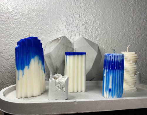 Kit De Velas Azulado