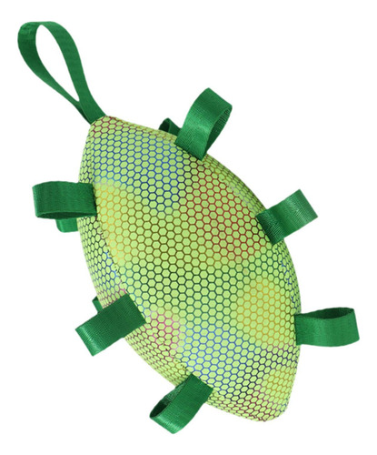 1 Dog Rugby Football Toy Training Bit, Liviano, Verde