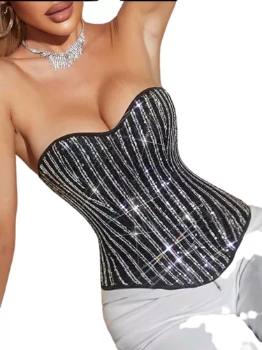 Corset Faja En Lentejuelas Talla S Y M Leer Descripción