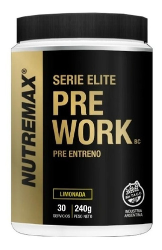 Pre Work Pre Entreno Creatina Arginina Cafeína Nutremax