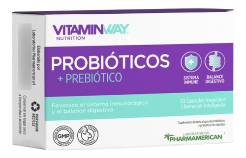 Probioticos Prebiotico Sistema Inmune Vitamin Way - 30 Caps
