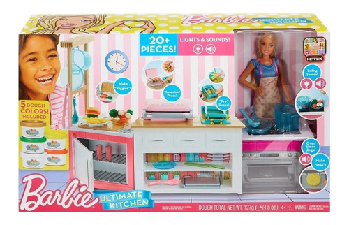 Cocina Barbie Chef Ultimate Kitchen De Lujo Sonidos Y Luces 
