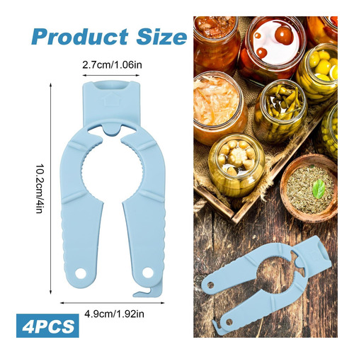 Abratas De Tapa De Plástico Yuanchu 4 Pcs, 3 En 1 Botella De