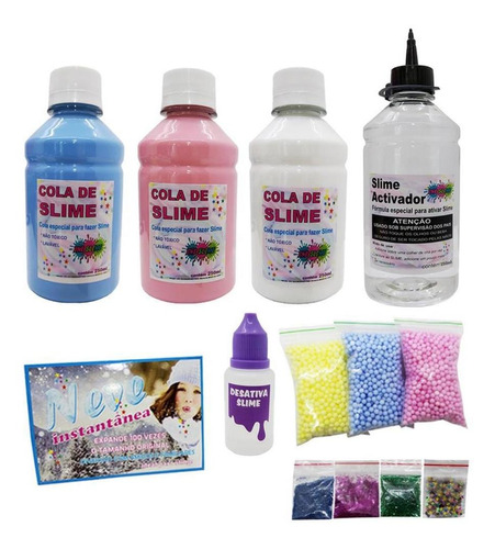 Mini Kit Para Fazer Slimes Completo - Ine Slime