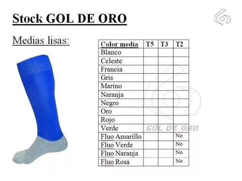 Imagen 2 de 2 de Medias De Futbol Gol De Oro Stripes X Docena (12 Unidades)
