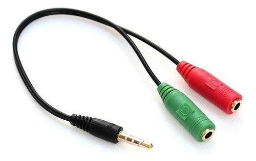 Splitter Audio Y Microfono Para Consola Adaptador Jack 3,5mm