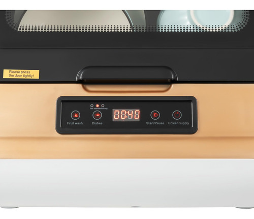 Lavaplatos Portátil Encimera Mini, 4 Programas Lavado Profun