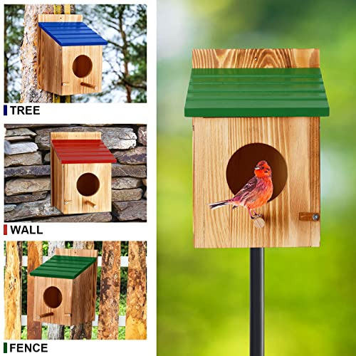Casitas De Madera Para Pájaros Al Aire Libre 3 Piezas