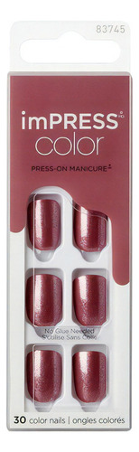 Set De 30 Uñas Press On - Marca Impress - Modelo Peanut Pink