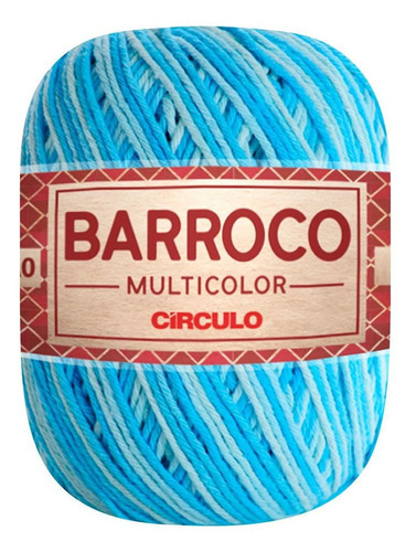 Barbante Barroco Multicolor Linha De Crochê 6 Fios 400gr Cor Cascata