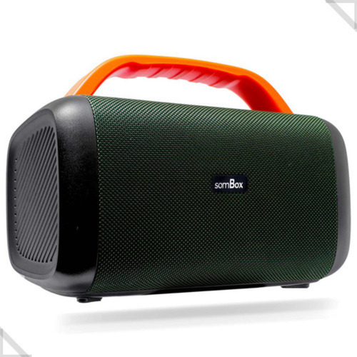 Caixa De Som Bluetooth Alto Falante Amplificada Usb P2 Sd Fm Cor Verde-escuro 110v/220v
