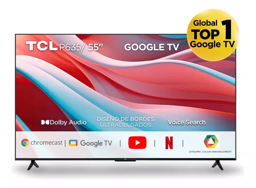 Televisor Led 55 Pulgadas 4k Uhd Google 110v Tcl