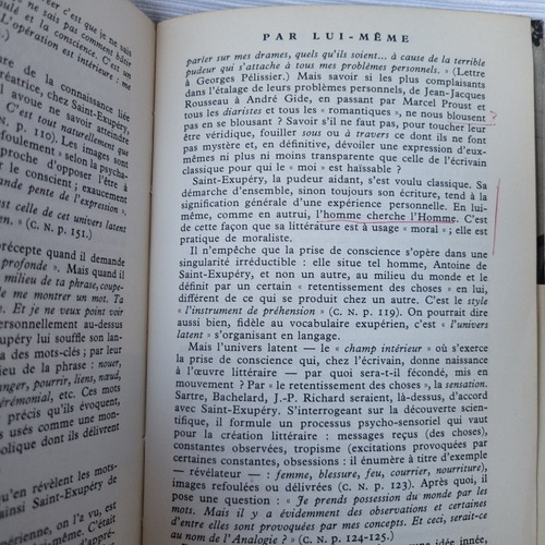 Imagen 9 de 10 de Saint Exupery Par Lui Meme Luc Estang Du Seuil 1961 Frances