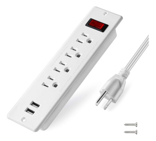 Enchufe Inteligente Marca 4 Leaf 4 Tomas/2 Usb/blanco