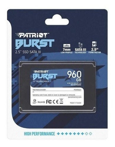 Disco Ssd Solido 960gb Patriot Burst Sata Iii 2.5  6gb/s