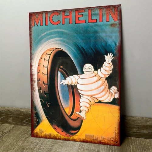 Chapa Decorativa Retro Vintage Michelin Aut002