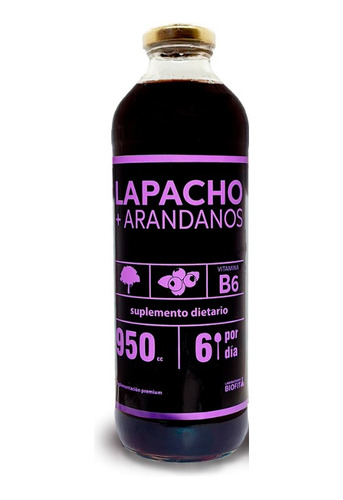 Lapacho Dorado Con Arándanos, Vitamina C Y B6. Biofit 950cc