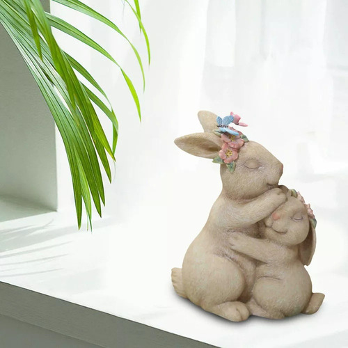 Cyz F Estatua De Conejo De Pascua Estilo Vintage, Madre E