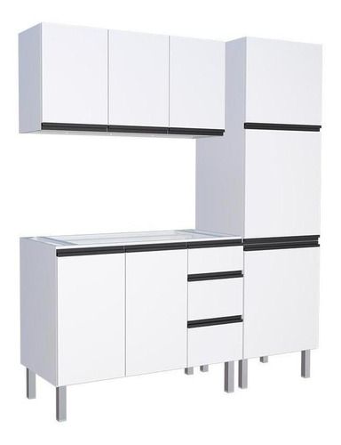 Cozinha Gabinete Aéreo Paneleiro Gaia 120 Cozimax Branco