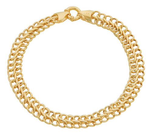 Pulseira Lacraia Ouro 18k 750 7 Mm 16 Cm Pulso Muito Fino