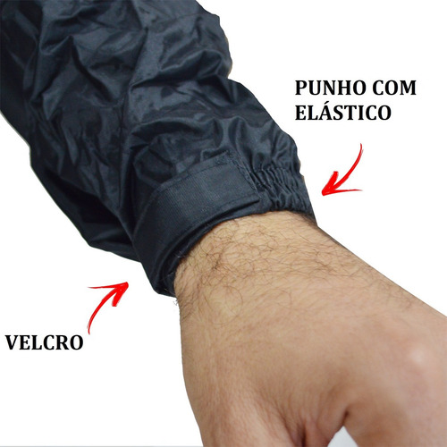 Conjunto Capa Chuva G Masculina Forro Moto Motoqueiro Nylon