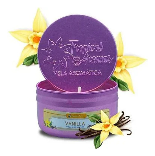 Vela Aromática Perfumada 95g Vanilla Tropical Aromas