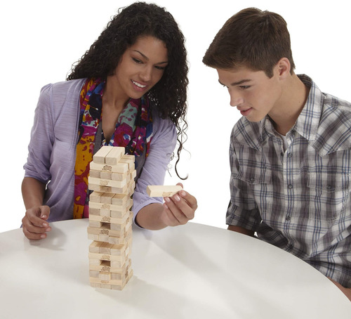 Juego Mesa Jenga Clasico Familiar Torre Madera Hasbro Gaming