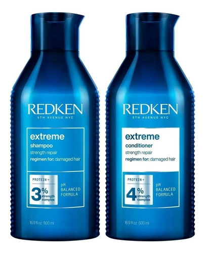 Shampoo 500ml + Condition Para Cabello Dañado Redken Extreme