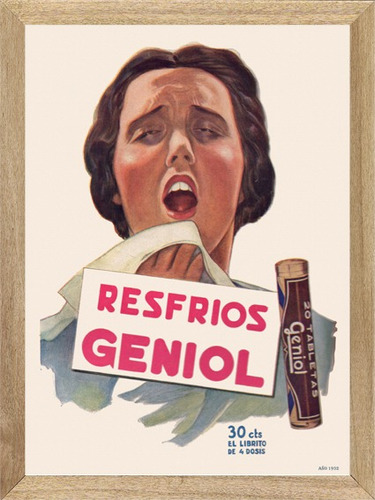 Geniol , Cuadro, Poster, Publicidad, Medicinal          M625