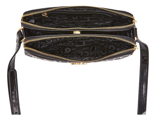 Bolsa Croosbody H&co De Charol Con Logotipo