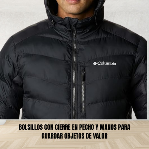Campera Columbia Hombre Con Capucha Térmica Labyrinth Loop